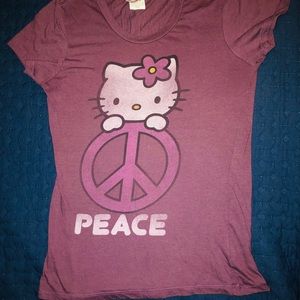 Hello Kitty Tee Shirt- Sanrio by Almighty Fine Juniors Large